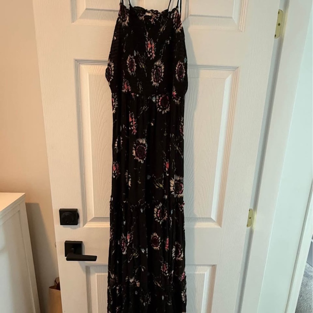 Free People Black Floral Maxi Dress